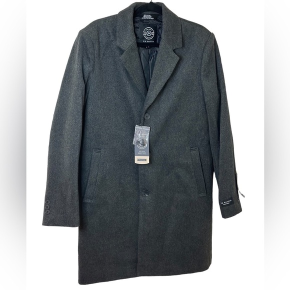 J.M Haggar Charcoal Men’s Coat With Thermal Lining Size M - Picture 3 of 11